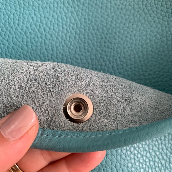 Authentic Hermes Evelyne Blue Atoll BAG Crossbody Strap GM Clemence Leather - Picture 8 of 16